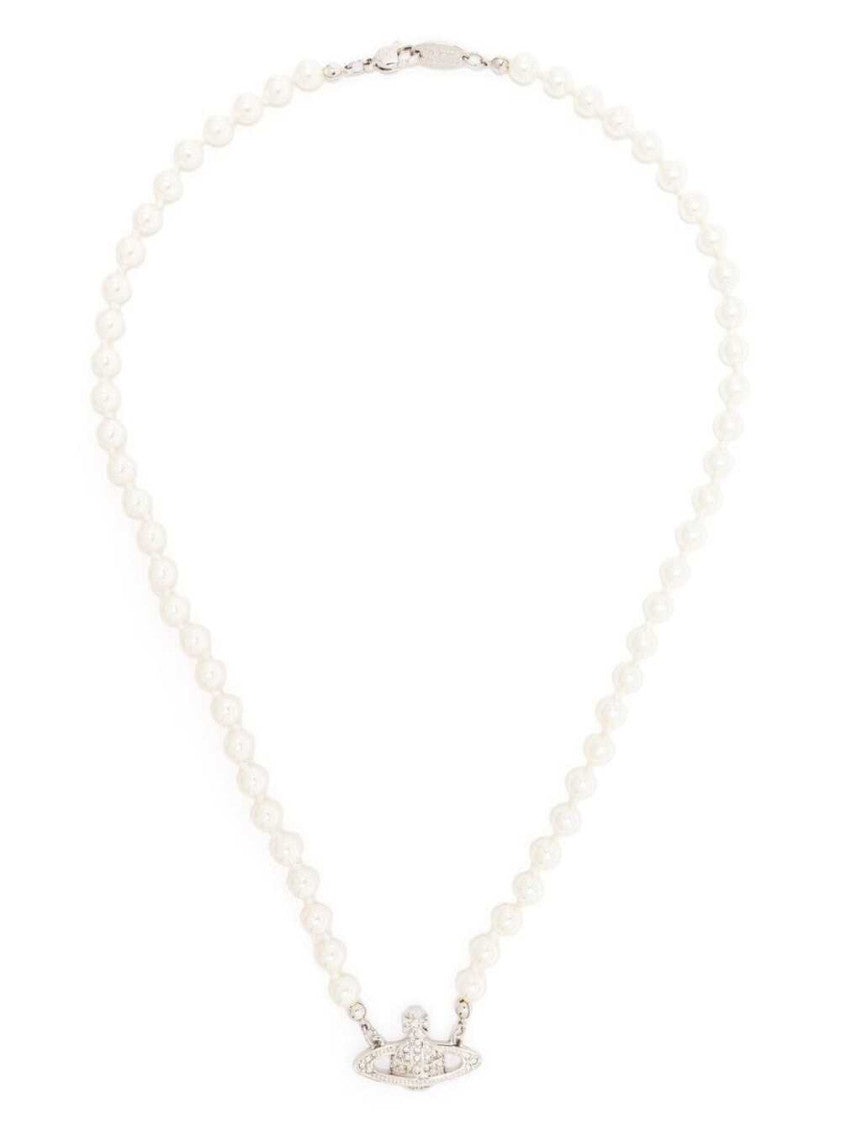 Silver White Pearl Necklace 1