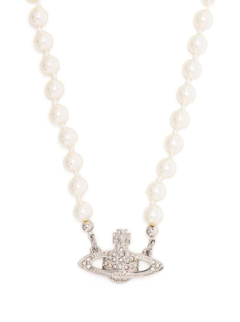 Silver White Pearl Necklace 2