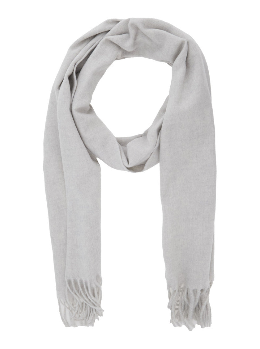 Grey Fringed Scarf 2