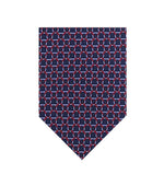 Navy Blue Geometric Tie 1