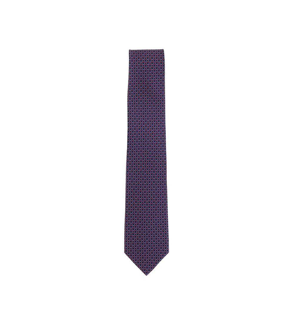 Navy Blue Geometric Tie 2