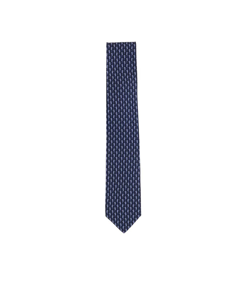 Blue Printed Tie 2