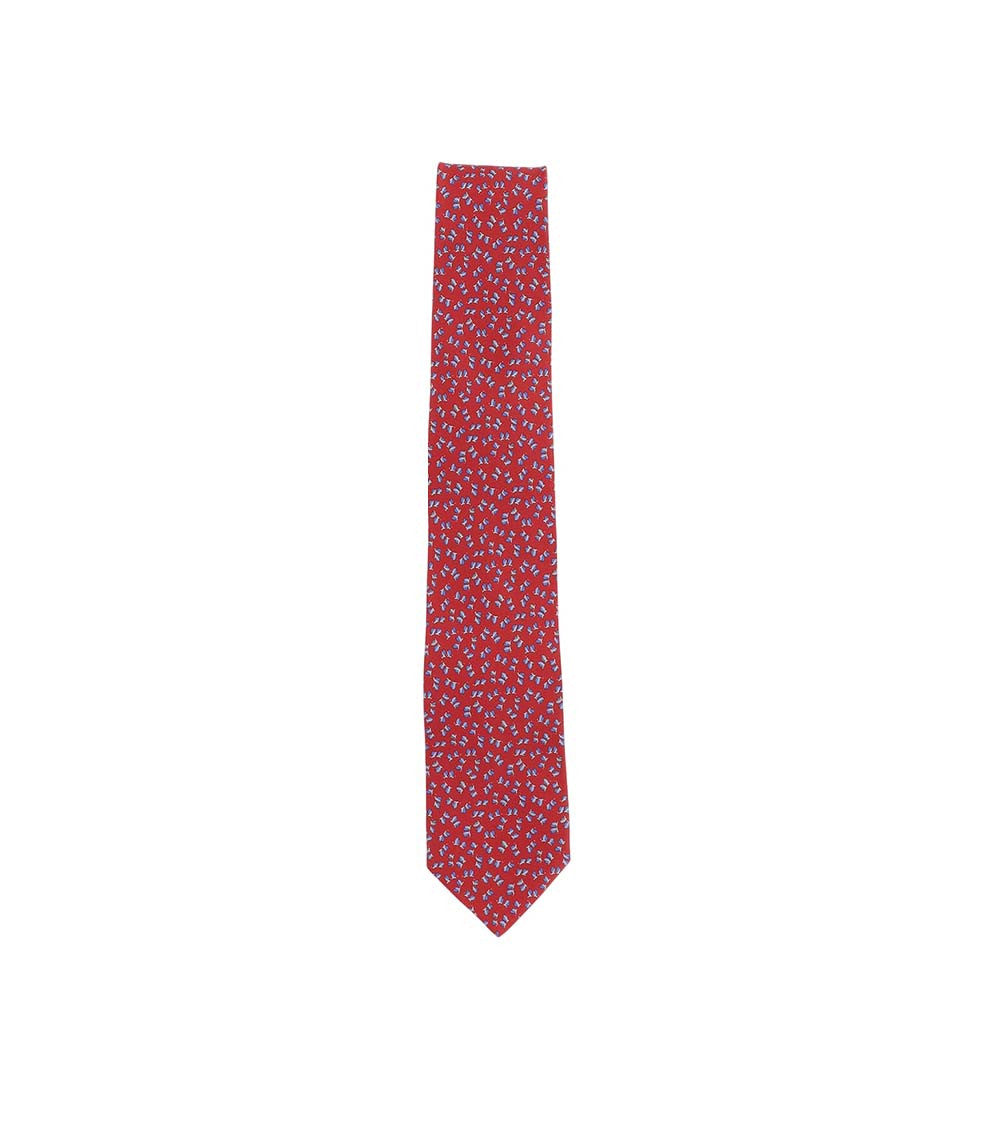 Red Printed Tie 2