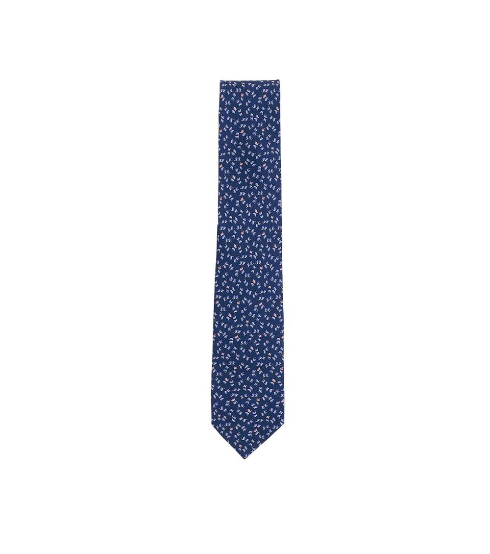 Blue Printed Tie 2