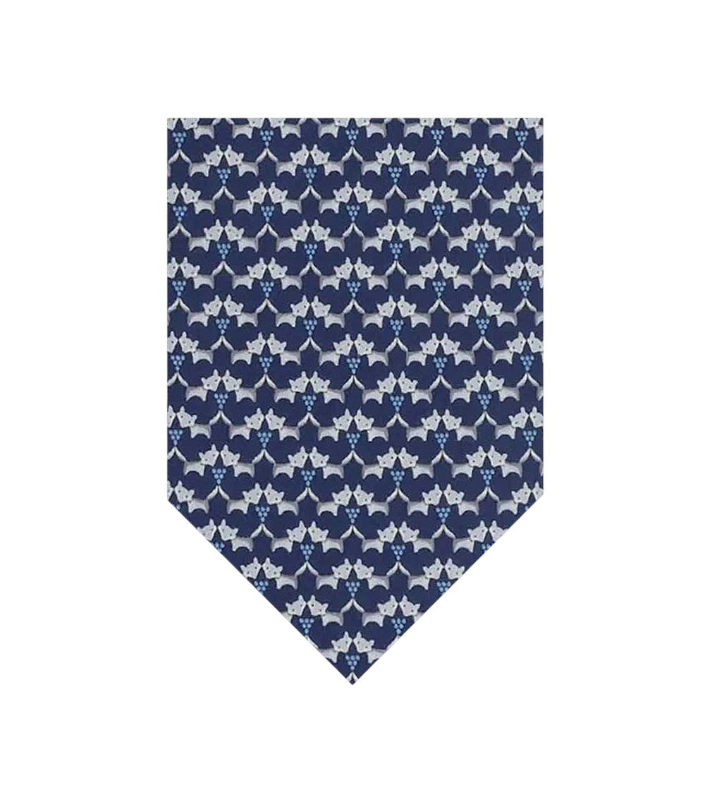 Navy Blue Graphic Tie 1