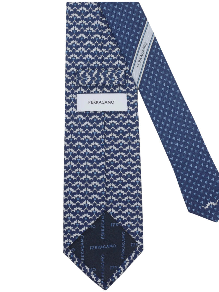 Navy Blue Graphic Tie 3