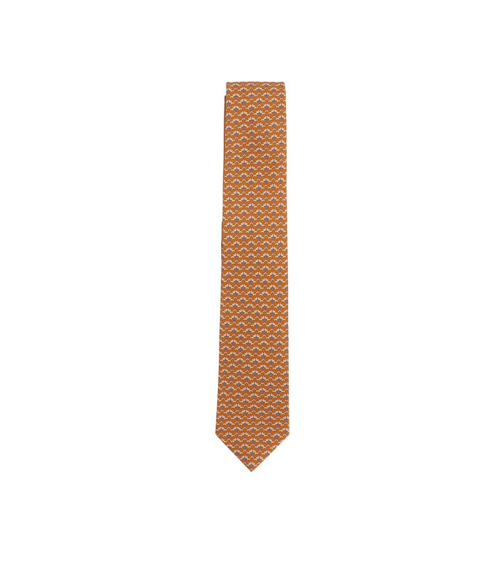 Orange Graphic Tie 2