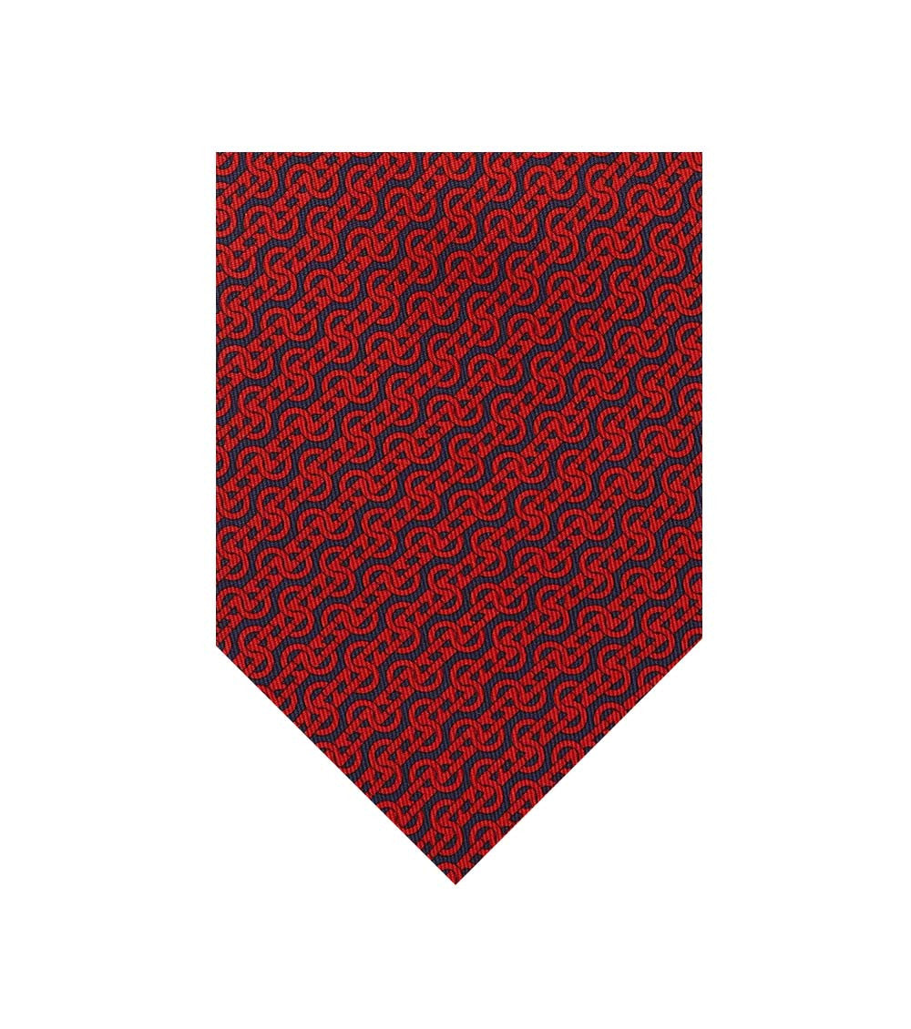 Red Geometric Tie 1