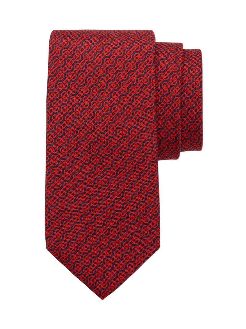 Red Geometric Tie 3