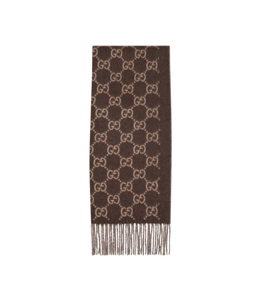 Brown GG Logo Scarf 1