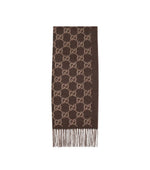 Brown GG Logo Scarf 1