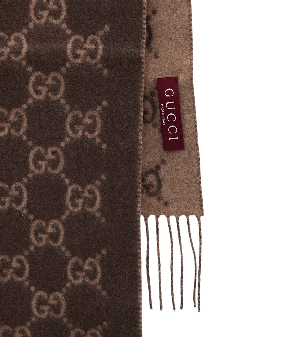 Brown GG Logo Scarf 2