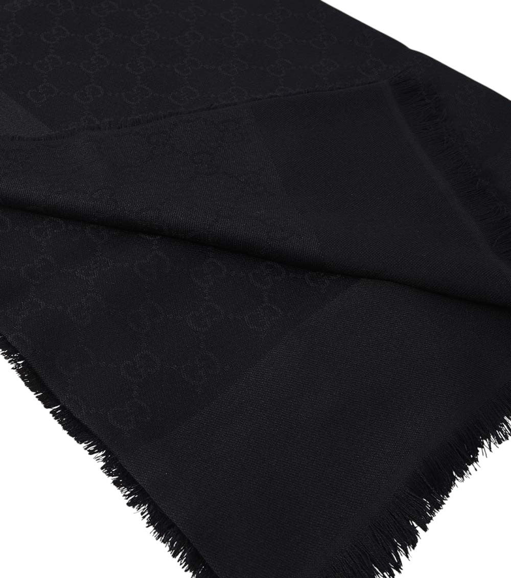 Black GG Logo Scarf 3