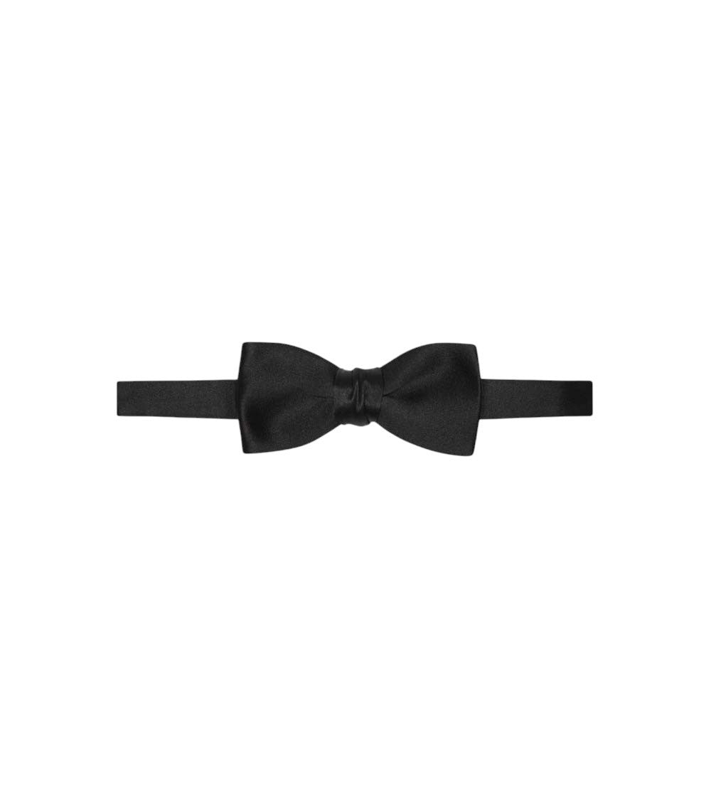 Black Silk Bow Tie 1