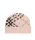 Pink Check Beanie Cap 1