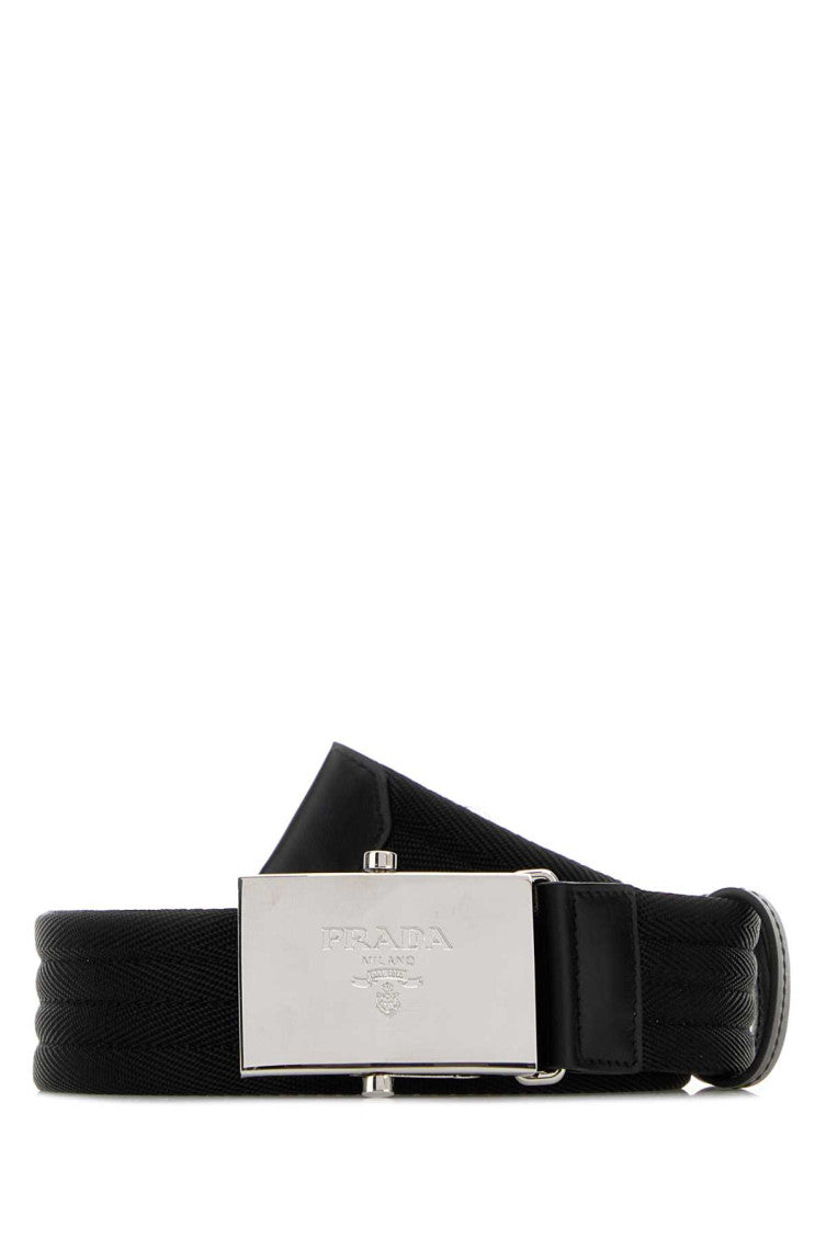 Black Fabric Textured Belt 1