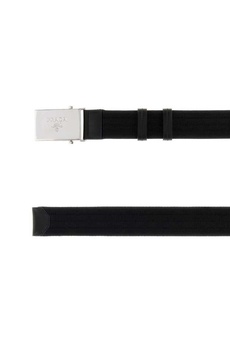 Black Fabric Textured Belt 2