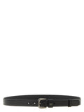 Black VLogo Signature Solid Belt 1
