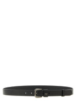 Black VLogo Signature Solid Belt 1