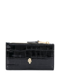 Black Skull flat zip purse 1