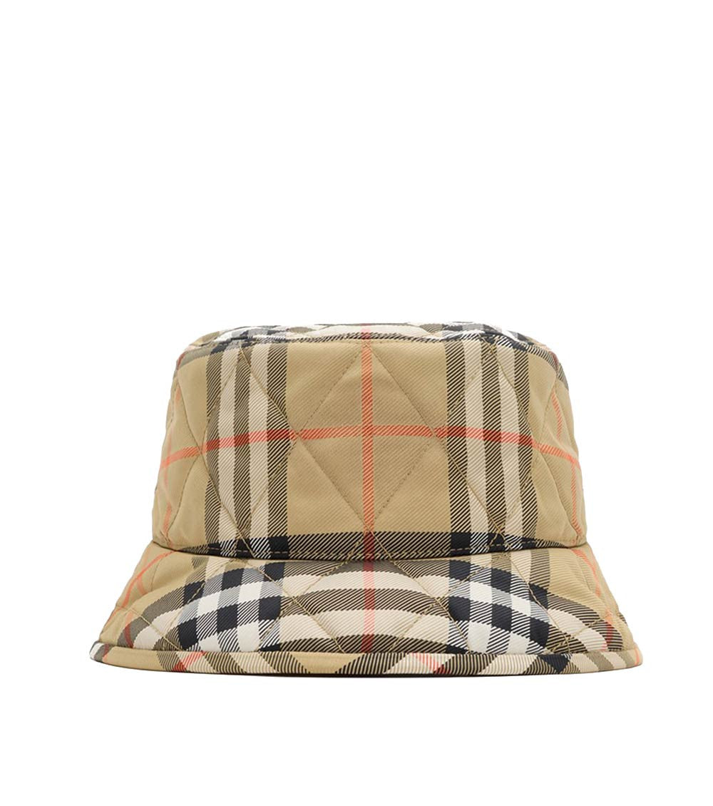 Beige Check Bucket Hat 2