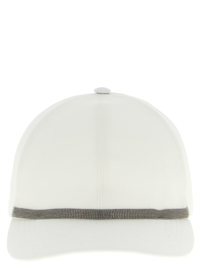 White Embellished Baseball Hat 1
