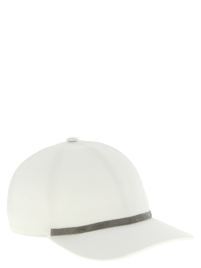 White Embellished Baseball Hat 2