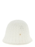 White Lison Knitted Bucket Hat 1