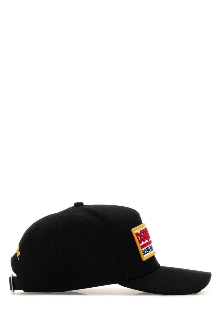 Black Embroidered Baseball Hat 2