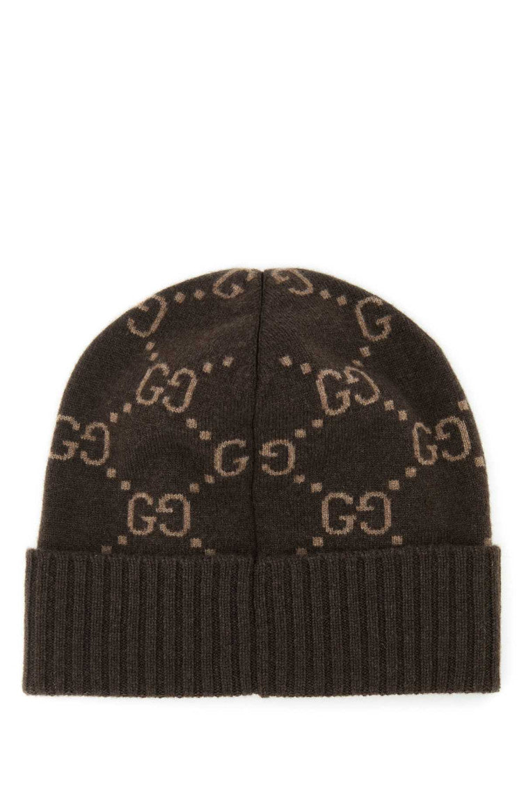 Brown Logo Beanie Hat 2