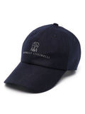 Navy Blue Hat With Embroidery 1