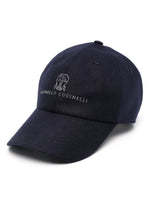 Navy Blue Hat With Embroidery 1