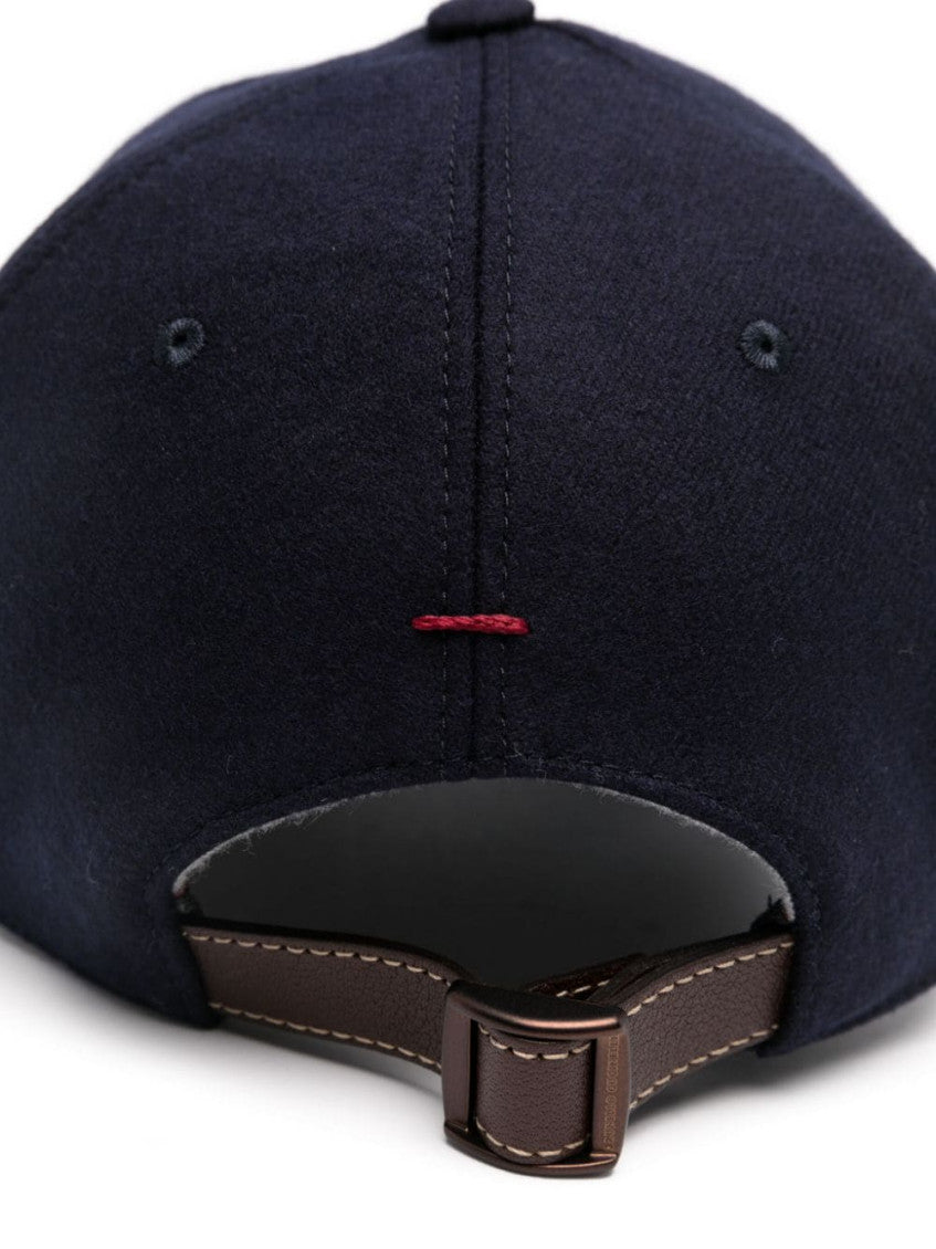 Navy Blue Hat With Embroidery 2