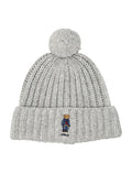 Light Grey Polo Bear-embroidered Beanie 1