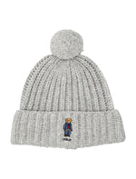 Light Grey Polo Bear-embroidered Beanie 1