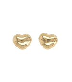 Golden Heart Stud Earrings 1