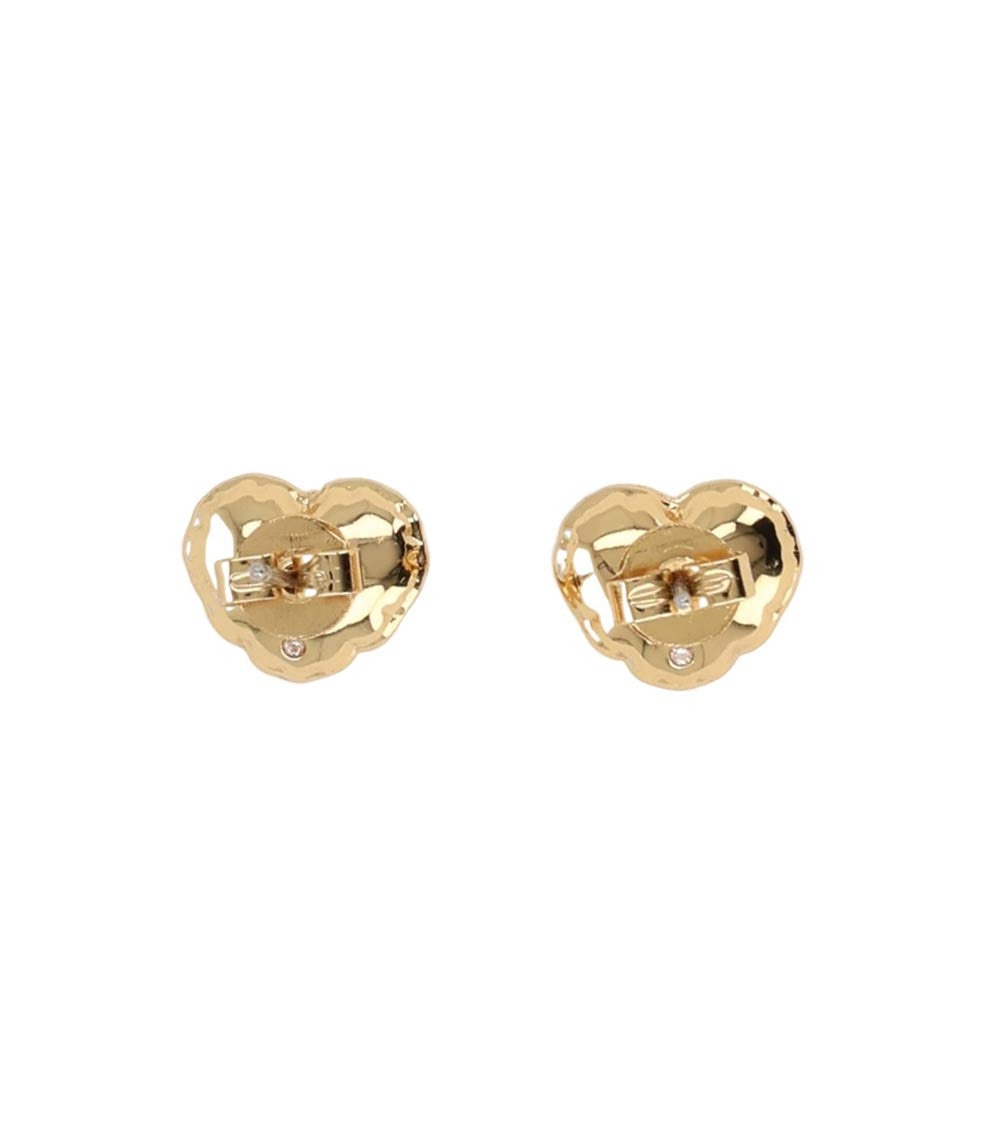 Golden Heart Stud Earrings 2