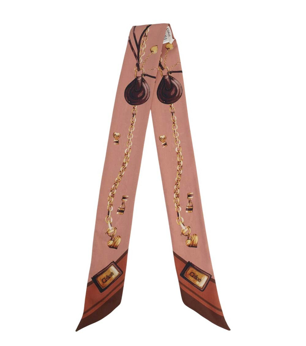 Peach Printed Bandana Scarf 2