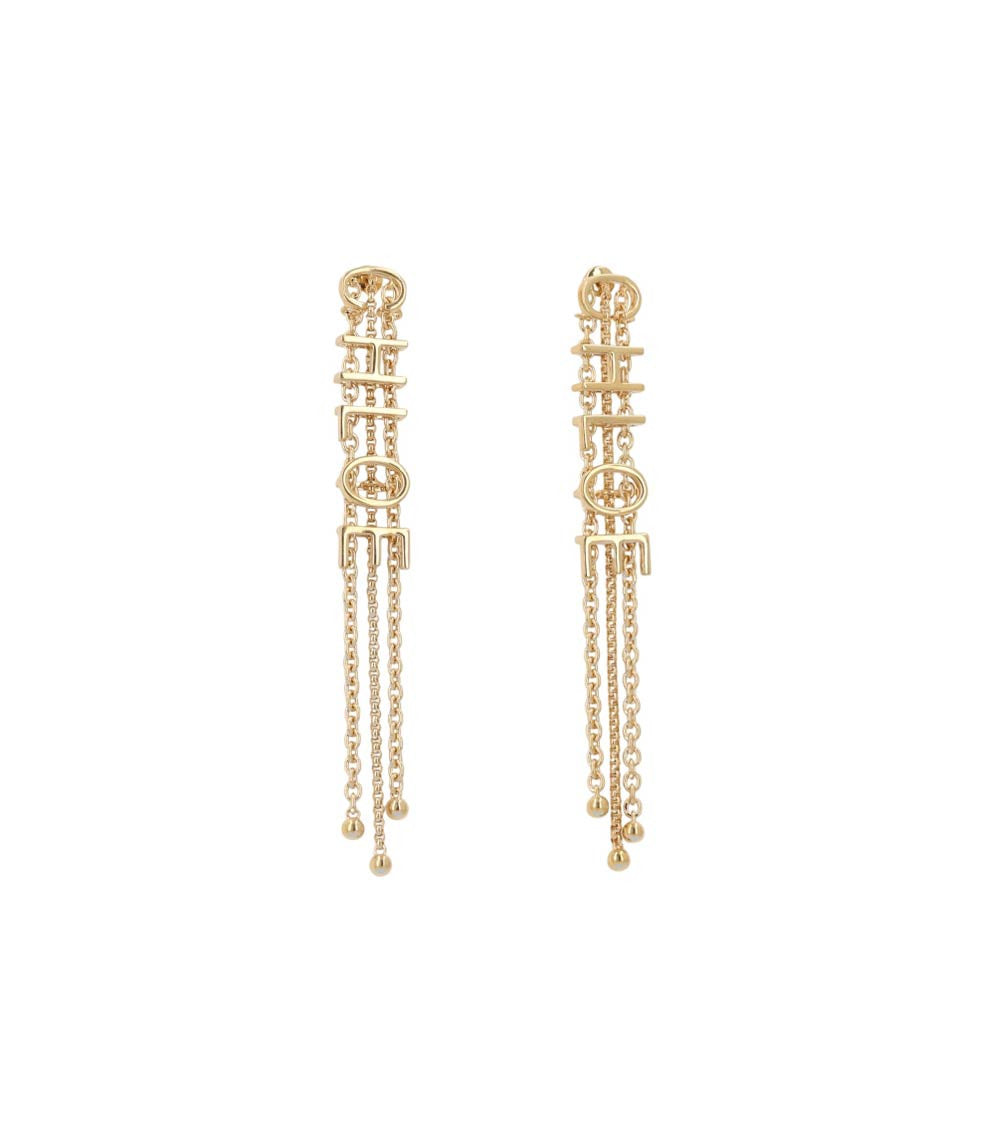 Golden Chain Dangler Earrings 1