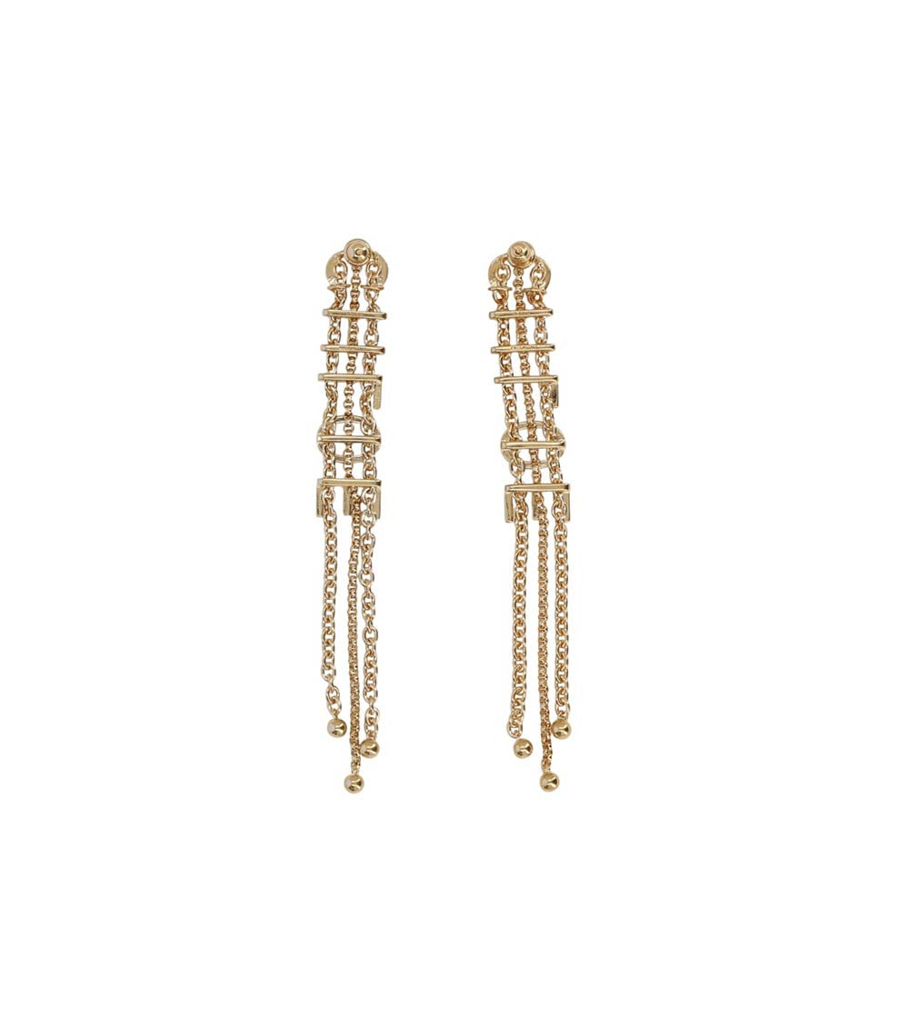 Golden Chain Dangler Earrings 2