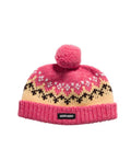 Pink Fairisle Knitted Beanie Cap 1
