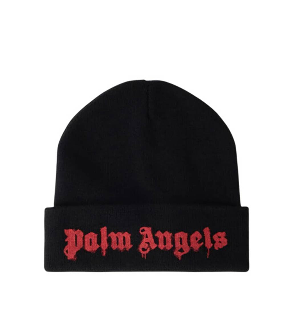 Black Red Logo Beanies Cap 1