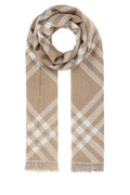 Beige Gradient Checked Scarf 1