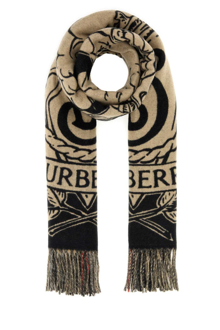 Beige Black Signature Scarves 1