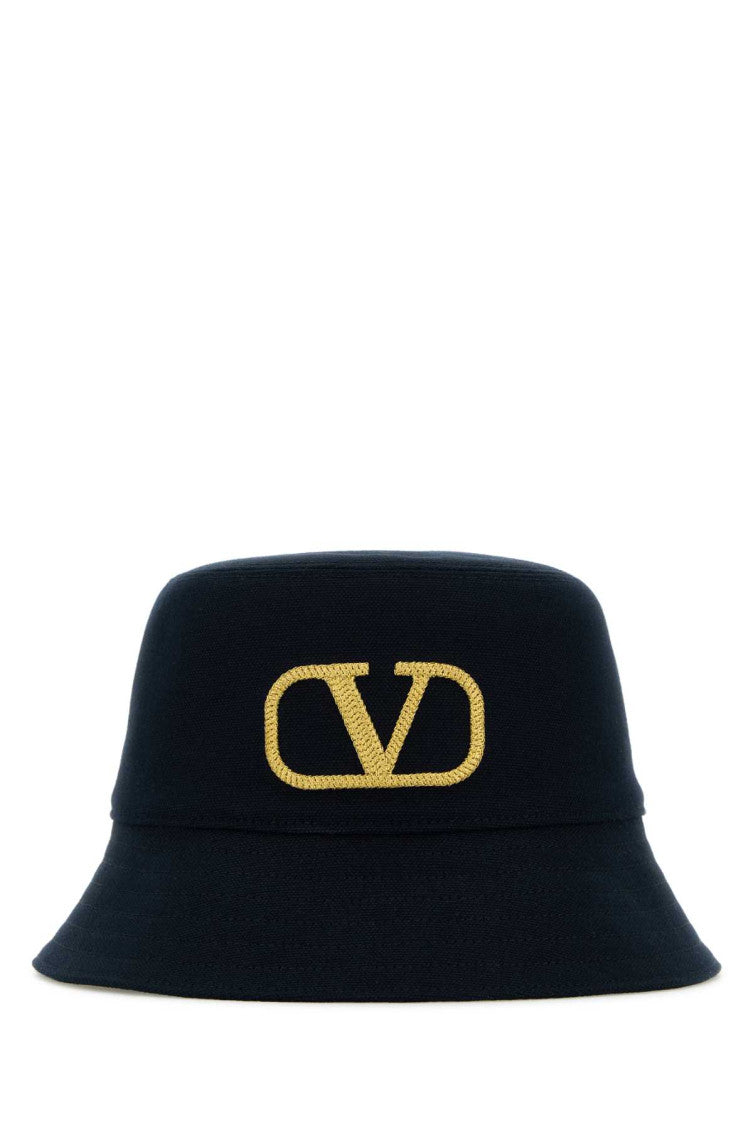 Midnight blue cotton bucket hat 1