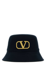 Midnight blue cotton bucket hat 1