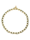 Green Enamelled Chain Necklace 1