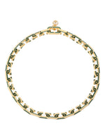 Green Enamelled Chain Necklace 1