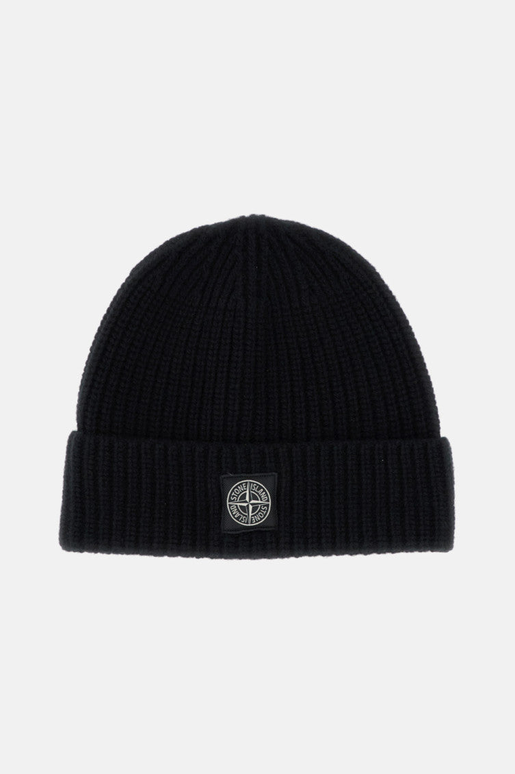 Black Logo Beanie Hat 1