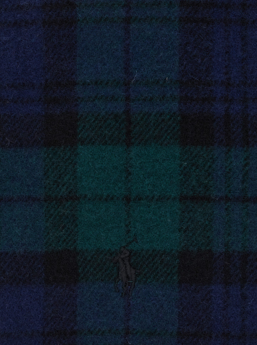 Green Check Pattern Scarf 3